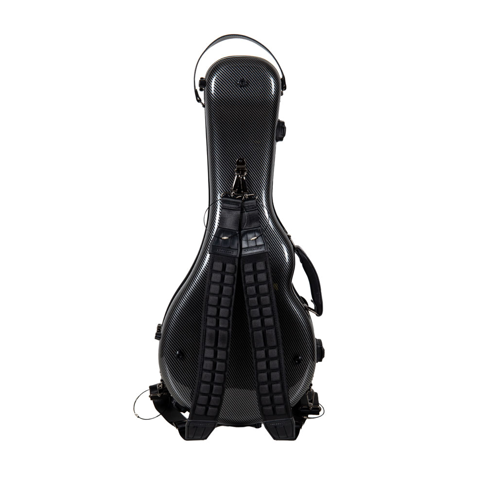 Crossrock F-Style Mandolin Hard Case - Vintage Hardware With Sponge Lining & Storage Compartment