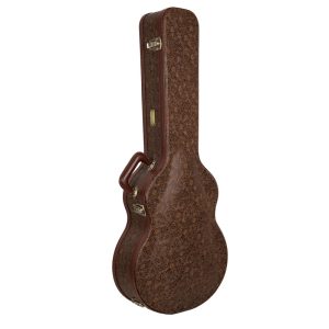 CRW530OM 000 14 Frets Guitar Case, OM Acoustic Wood Case, Blossom Brown Color