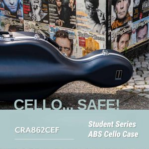 CRA862CEF ABS 4/4 Full Size Cello Case - Student Series With Wheels