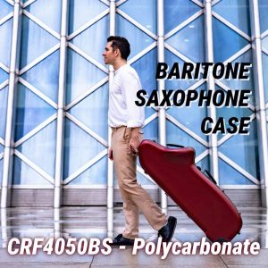 CRF4050BS Polycarbon Case for Baritone Sax - Fits Low A Baritone Saxophone - with Backpack and Wheels