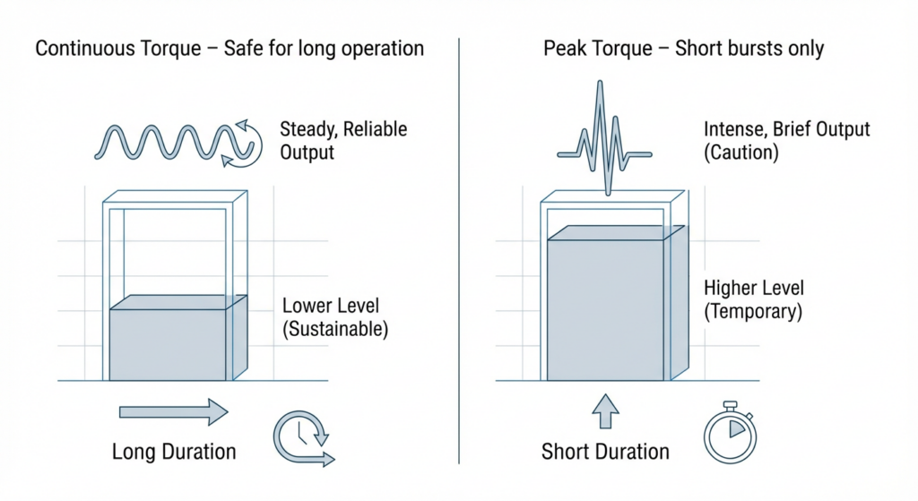 Continuous Torque vs Peak Torque