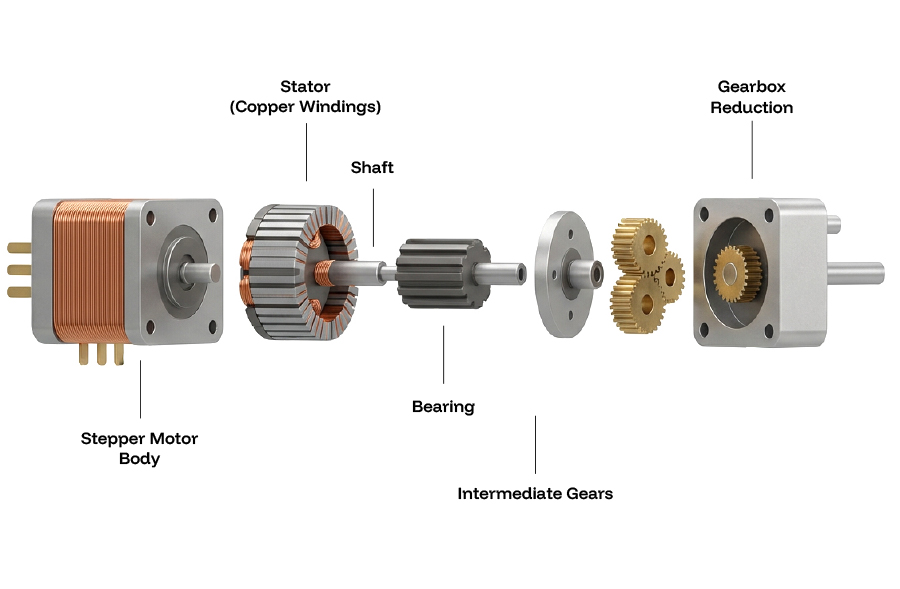 Stepper Motor Diagram Explosed View