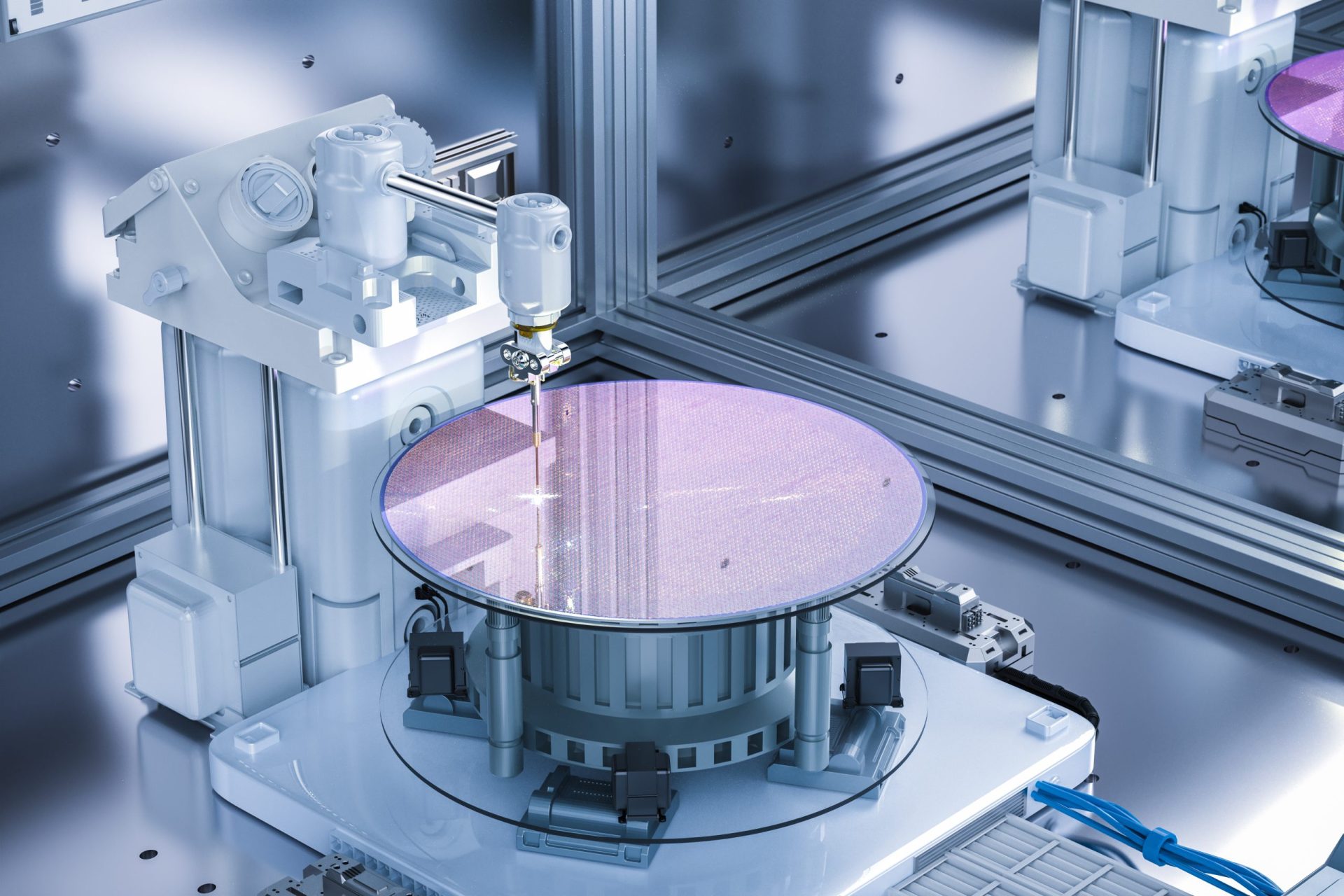 Indium Phosphide InP wafer substrate in fabrication